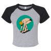 Women's Micro Rib Raglan Baby Tee Thumbnail