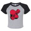 Women's Micro Rib Raglan Baby Tee Thumbnail