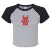 Women's Micro Rib Raglan Baby Tee Thumbnail