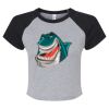 Women's Micro Rib Raglan Baby Tee Thumbnail