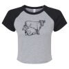 Women's Micro Rib Raglan Baby Tee Thumbnail