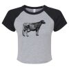 Women's Micro Rib Raglan Baby Tee Thumbnail