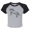 Women's Micro Rib Raglan Baby Tee Thumbnail