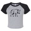 Women's Micro Rib Raglan Baby Tee Thumbnail