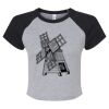 Women's Micro Rib Raglan Baby Tee Thumbnail