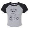 Women's Micro Rib Raglan Baby Tee Thumbnail