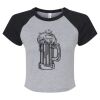 Women's Micro Rib Raglan Baby Tee Thumbnail