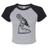 Women's Micro Rib Raglan Baby Tee Thumbnail