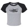 Women's Micro Rib Raglan Baby Tee Thumbnail