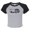Women's Micro Rib Raglan Baby Tee Thumbnail