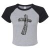 Women's Micro Rib Raglan Baby Tee Thumbnail