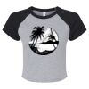 Women's Micro Rib Raglan Baby Tee Thumbnail