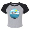 Women's Micro Rib Raglan Baby Tee Thumbnail
