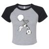 Women's Micro Rib Raglan Baby Tee Thumbnail