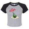 Women's Micro Rib Raglan Baby Tee Thumbnail