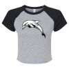 Women's Micro Rib Raglan Baby Tee Thumbnail