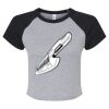Women's Micro Rib Raglan Baby Tee Thumbnail