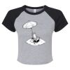 Women's Micro Rib Raglan Baby Tee Thumbnail