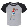 Women's Micro Rib Raglan Baby Tee Thumbnail
