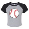 Women's Micro Rib Raglan Baby Tee Thumbnail